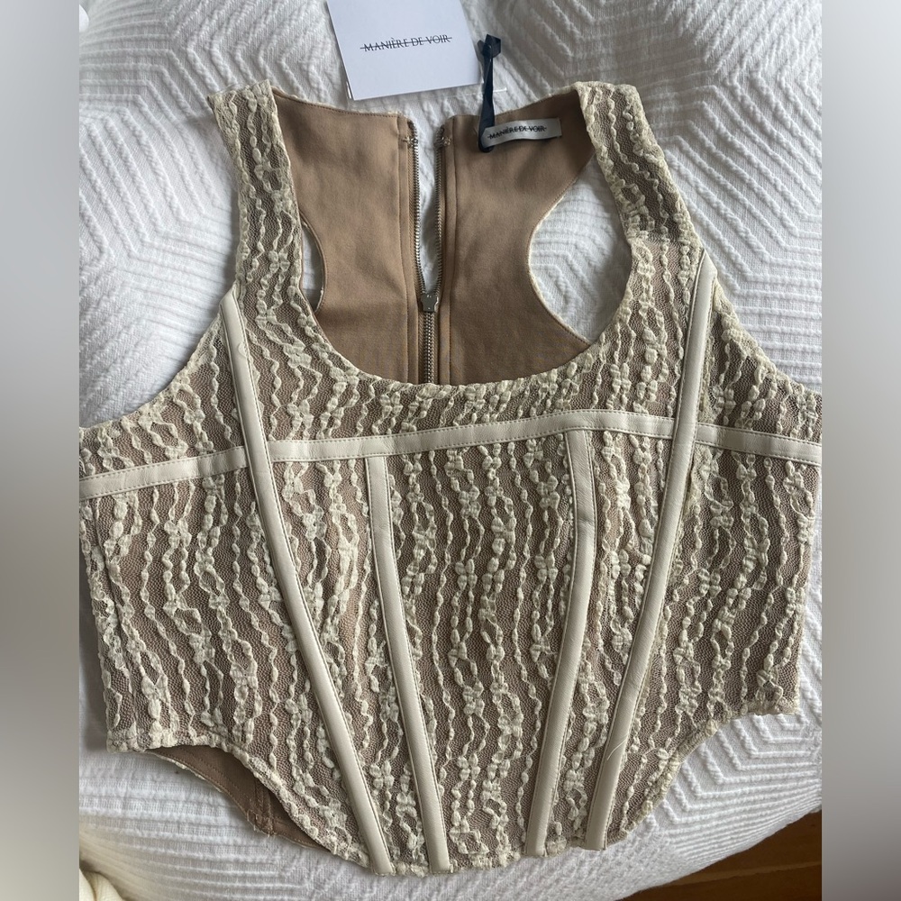 Maniere De Voir Cream Bustier